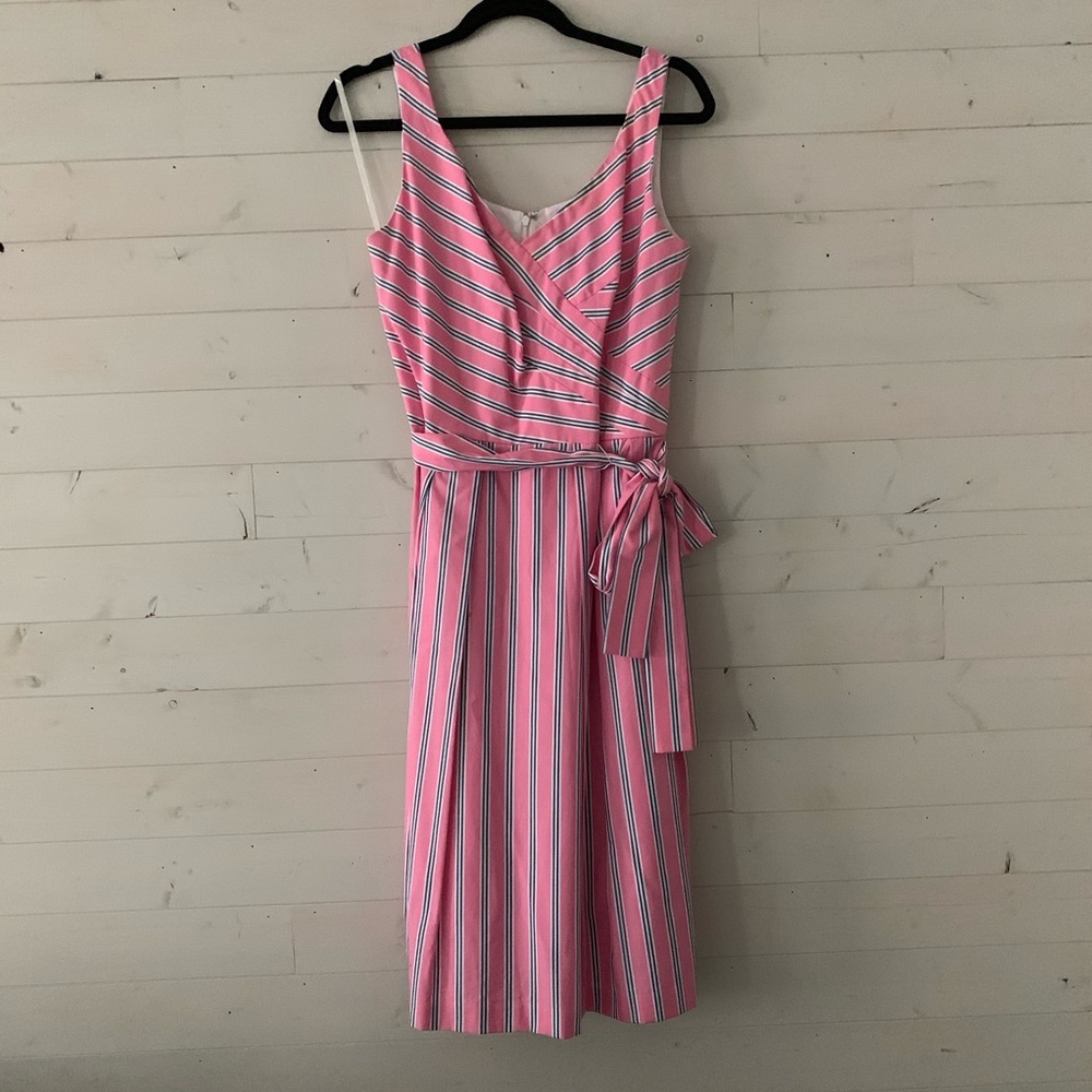 Talbots Pink & White Striped Dress